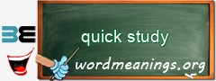 WordMeaning blackboard for quick study